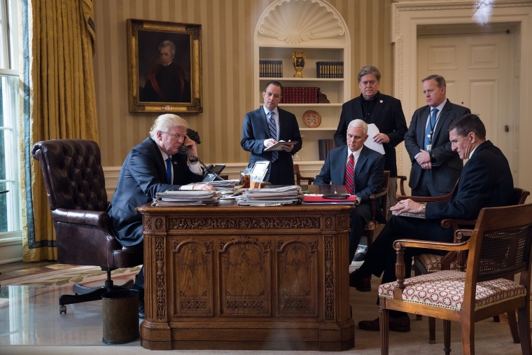 Image: Trump speaks with Putin in the Oval Office