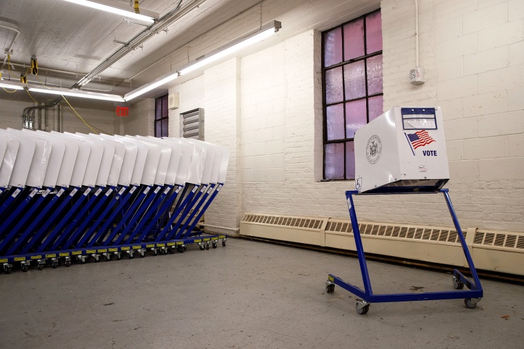 Image: Polling Machines Are Prepared For Tuesday's Presidential Election