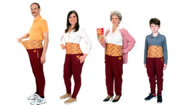 Expandable Thanksgiving dinner pants make eating easier