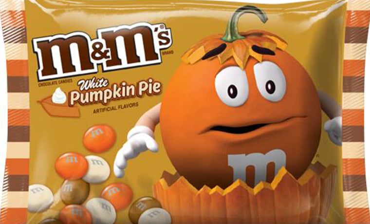 Holiday M&M's flavors: Pumpkin Pie, Pecan Pie and Holiday Mint