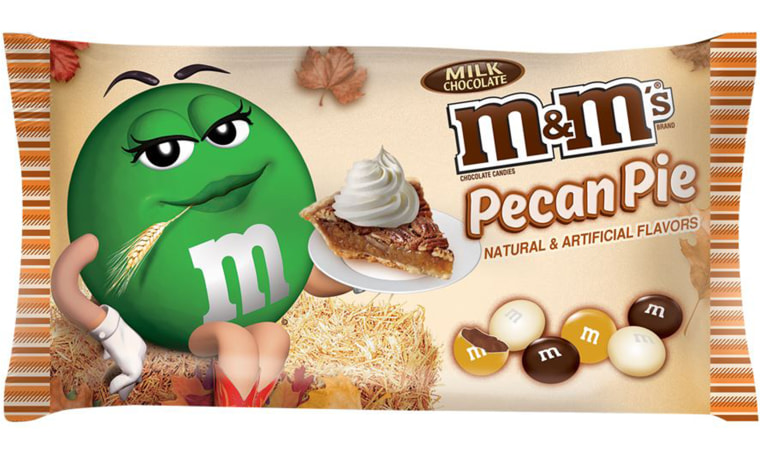 Holiday M&M's flavors: Pumpkin Pie, Pecan Pie and Holiday Mint