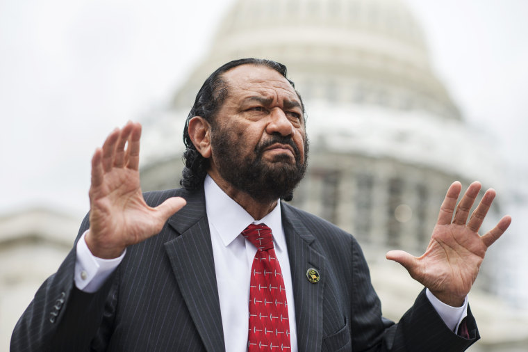 Image: Rep. Al Green, D-Texas, attends a demonstration on the East Front of the Capitol