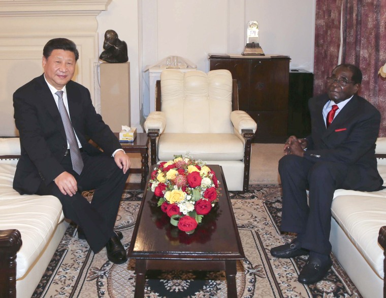 Image: Xi Jinping and Robert Mugabe