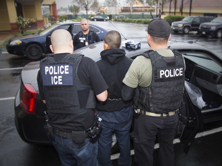 Image: Foreign nationals being arrested during a targeted enforcement operation