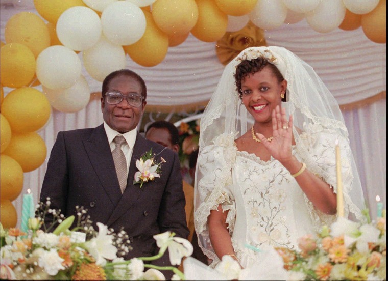 Image: The wedding of Grace and Robert Mugabe