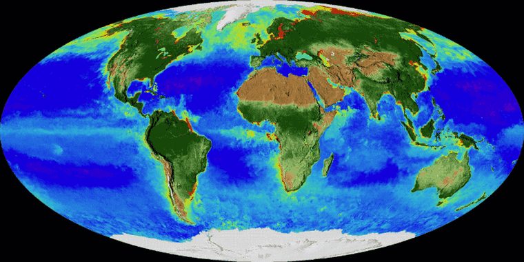 Image: Satellite observations of earth