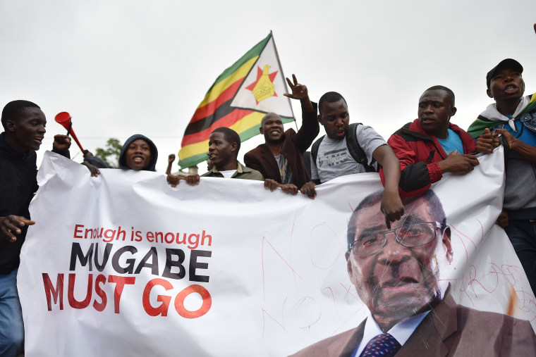 Image: Demonstrators descend on Harare