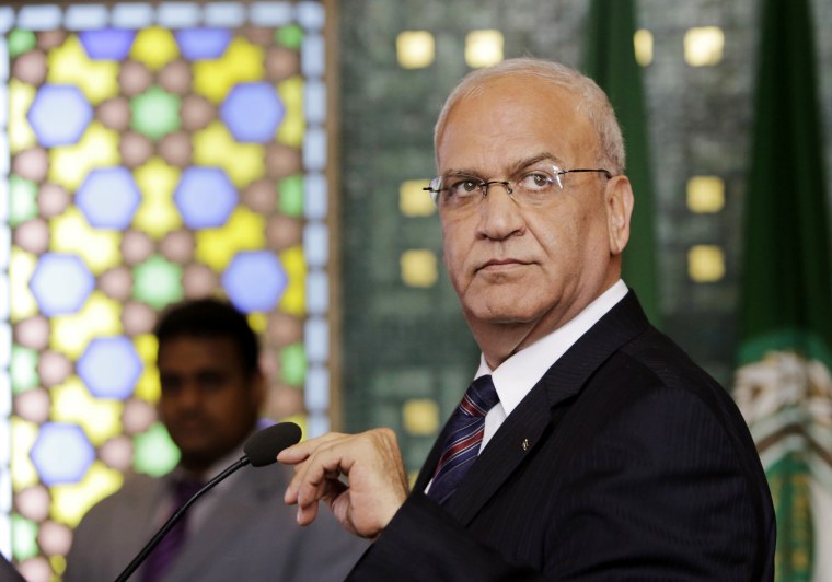 Image: Palestinian negotiator, Saeb Erekat