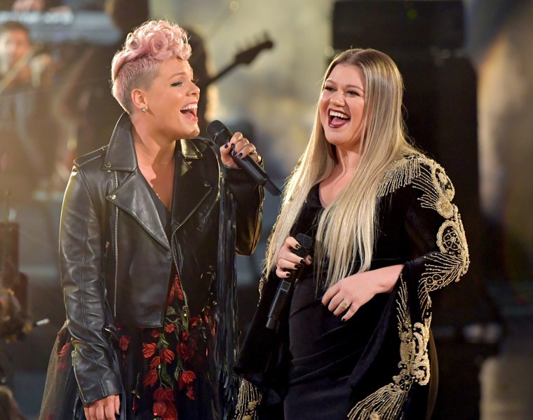 Pink and Kelly Clarkson