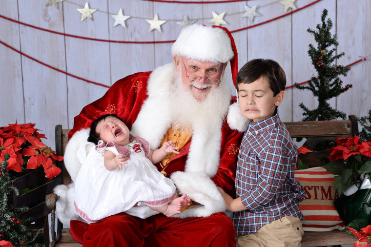 Melissa Solevilla says when her daughter, Reagan, met Santa, she immediately began crying.