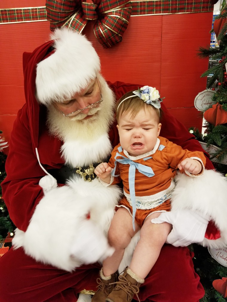 Tracey Boren's daughter, Grace, was not a fan of Santa.