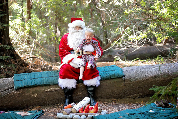 Marianne Wallace's son was not interested in a fireside chat with Santa.