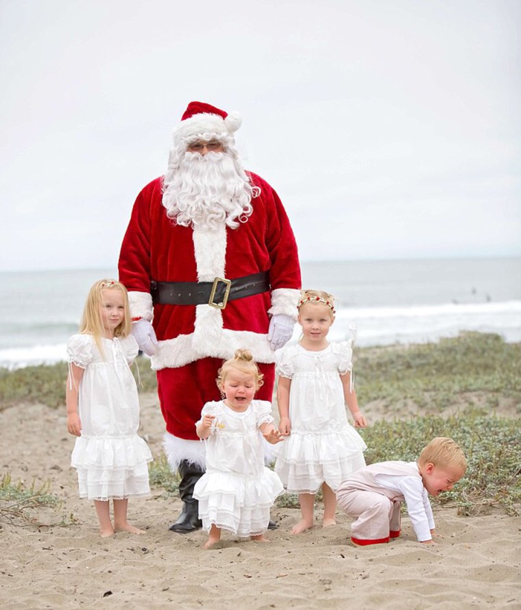Marianne Wallace says both of her twins, Lucy and Cole, hate Santa.