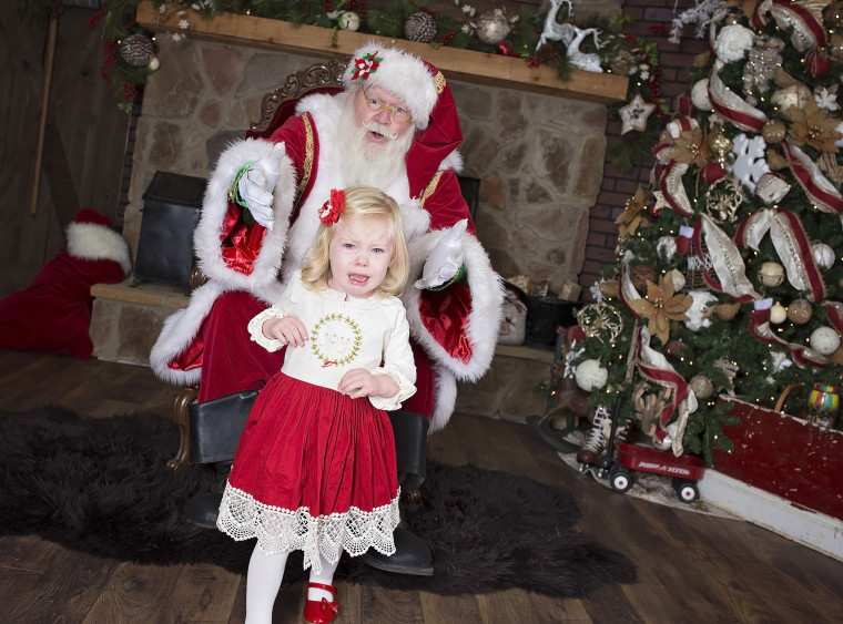 Shandi Soles daughter, Macie, ran away from Santa and refused to sit on his lap.