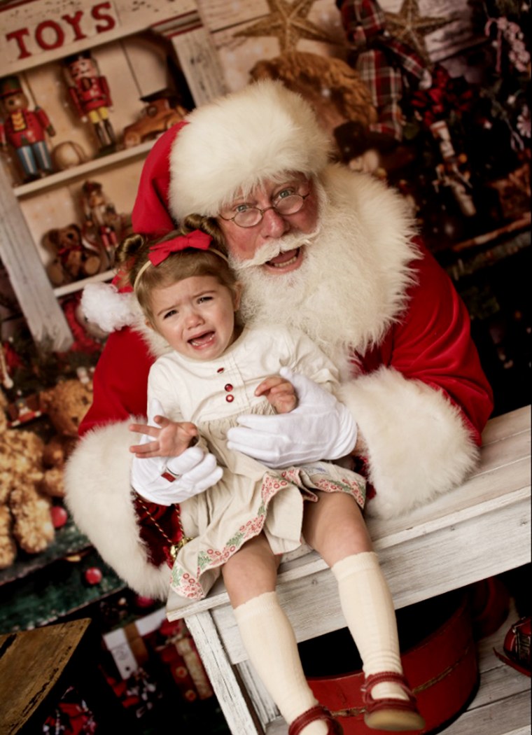 Nicole Jennings' daughter, Bella, 2, has never been a fan of Santa. This year was no exception.