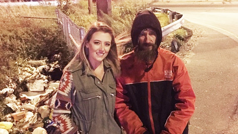 Kate McClure and Johnny Bobbitt, Jr., the homeless man who paid for her gas with his last $20. ( Kate McClure/ GoFundMe)