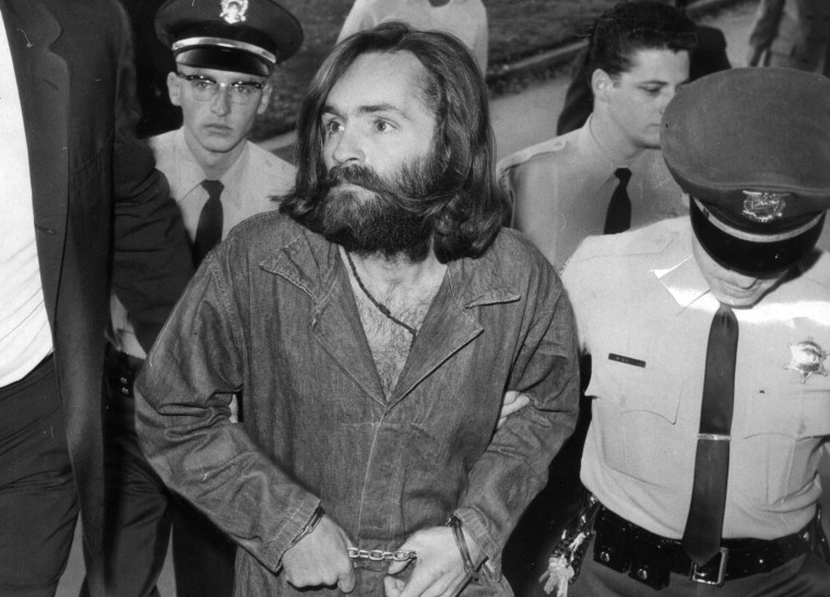 Image: Charles Manson is escorted to court for preliminary hearing on Dec. 3, 1969 in Los Angeles, California.