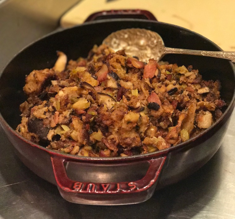 Oyster stuffing by Angie Mar, based on her father's recipe.