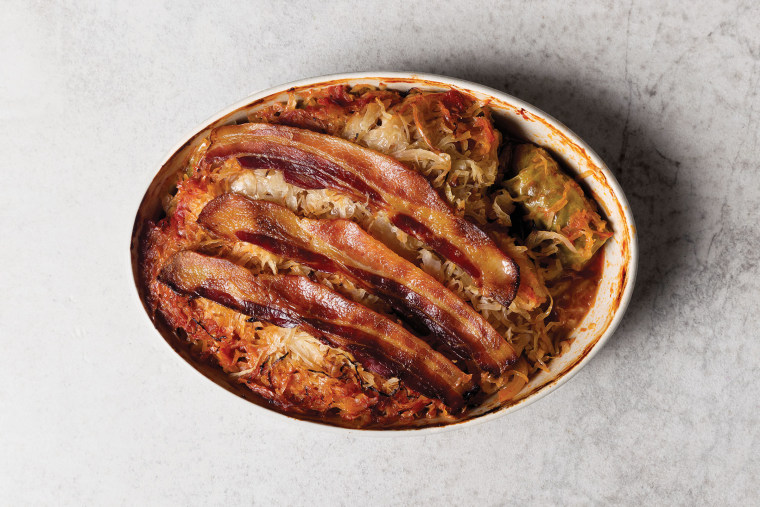 Stuffed cabbage rolls from Kristen Kish's cookbook, "Kristen Kish Cooking: Recipes and Techniques"