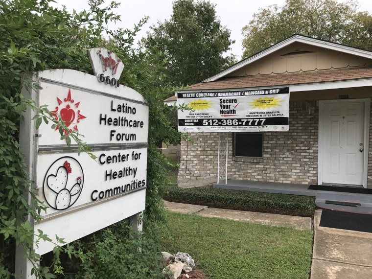 The office of Latino HealthCare Forum in Austin which had its funding for hiring navigators to enroll Latinos in Obamacare in 2017 drastically cut.