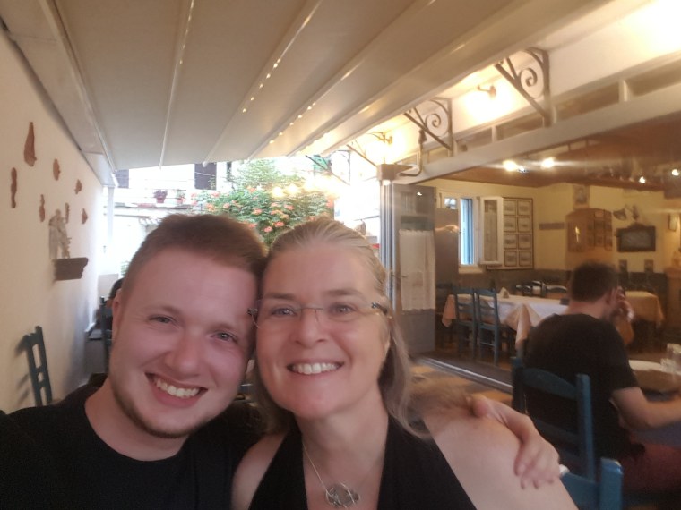 Robin Rice (left) and her son, Taylor.