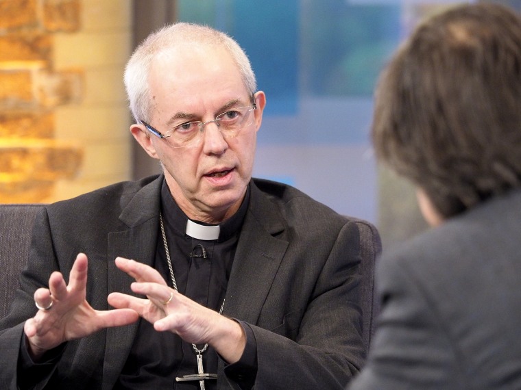 Image: Archbishop of Canterbury Justin Welby 'Peston On Sunday' in London, on Nov. 26, 2017.