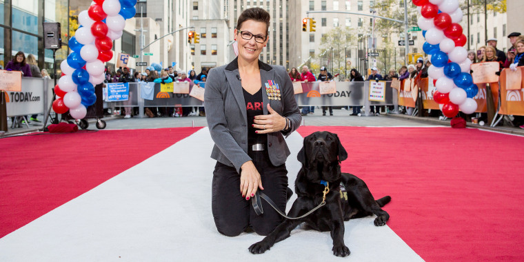 TODAY puppy Charlie meets military veteran Stacy Pearsall.