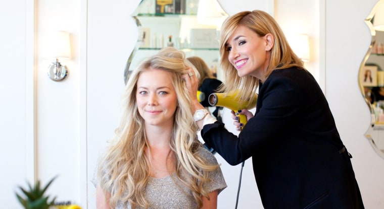 Drybar woman getting hair done