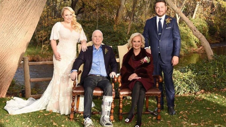 Image: Meghan McCain, her husband with Sen. John McCain and his wife, Cindy.