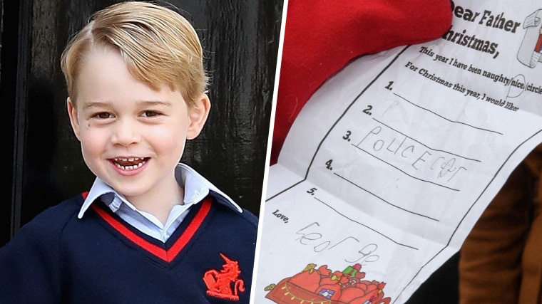 Prince George's Christmas list