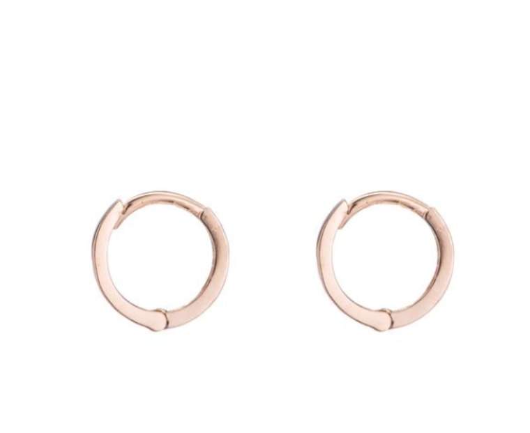 Rose gold hoops