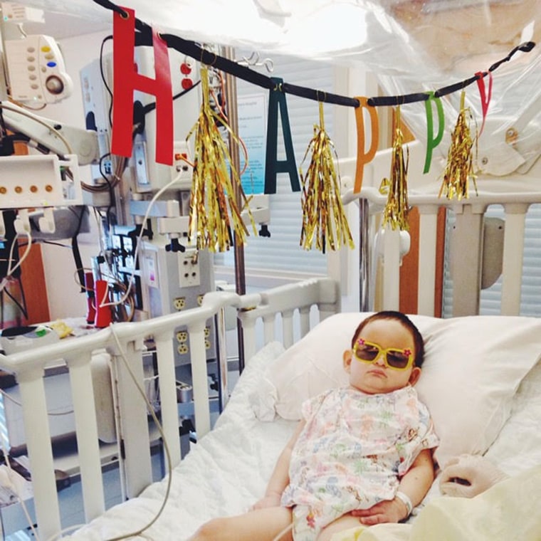 Having two children with serious medical needs meant the Gauvins needed to be flexible, such as having birthday parties in the ICU.