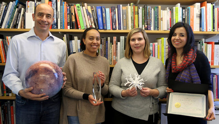 Image: Left to right: Team members George Lordos, Alpha Arsano, Caitlin Mueller, and Valentina Sumini.