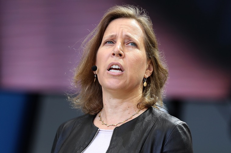 Image: YouTube CEO Susan Wojcicki speaks during the opening keynote address