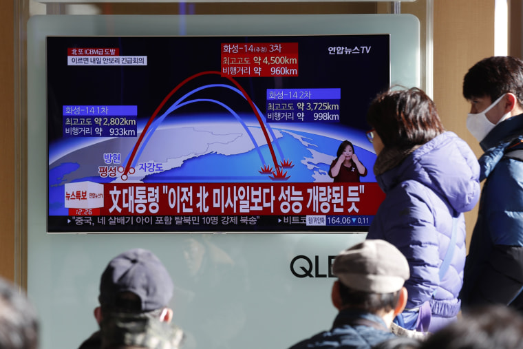 Image: North Korea launches suspected ICBM into Sea of Japan