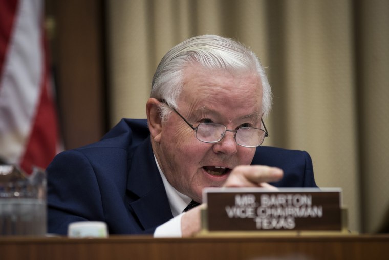 Image: Rep. Joe Barton questions witnesses during a House Energy and Commerce Committee hearing