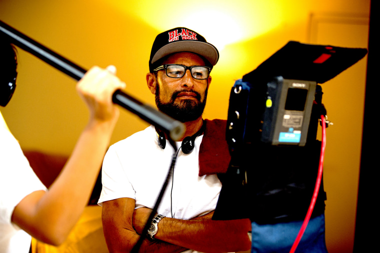 Alex Muñoz during an FYI Films shoot.
