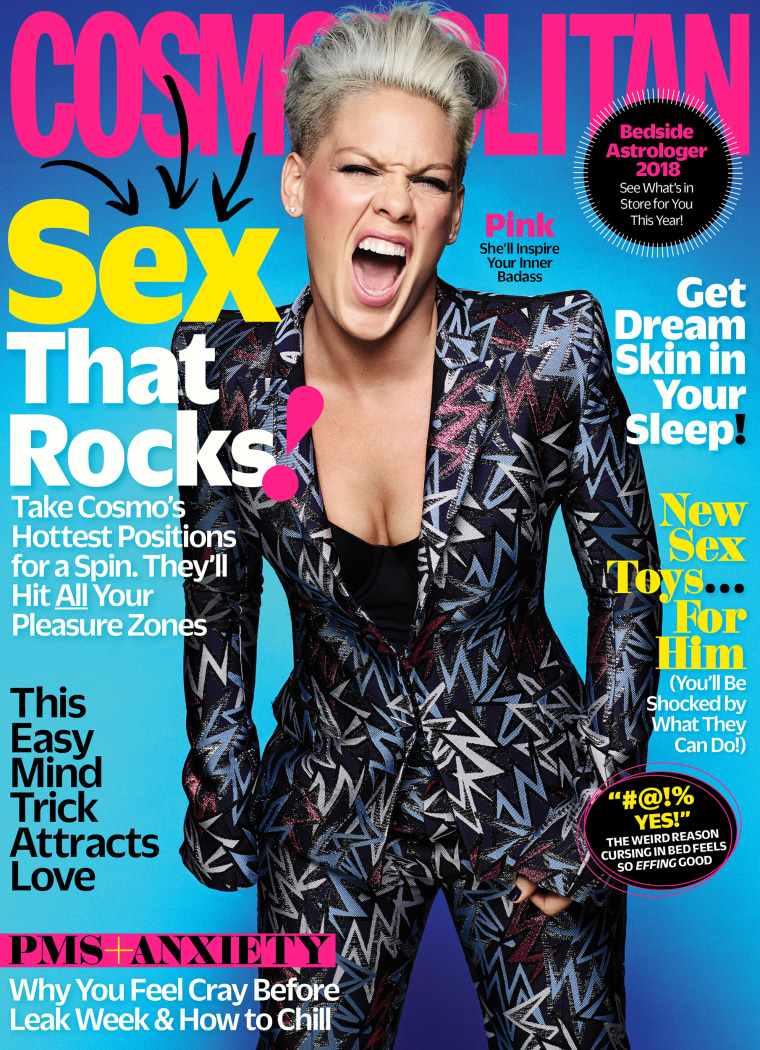 P!NK in the January 2018 issue of Cosmopolitan