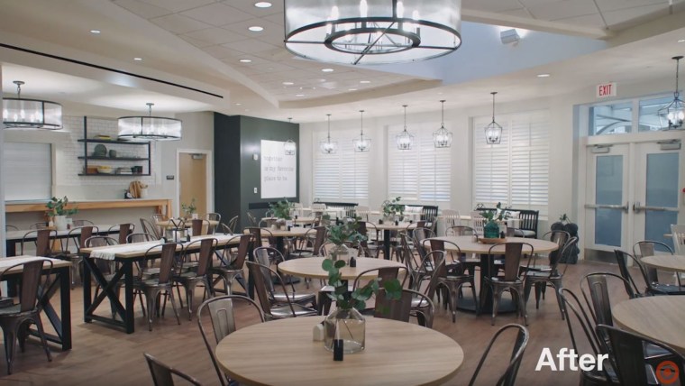 The St. Jude Target House dining area after Chip and Joanna Gaines finished.