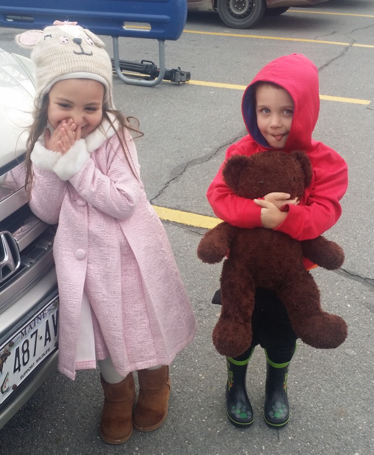 Nathan's lost teddy bear was found by another 3 year old, Bella Moustrouphis.