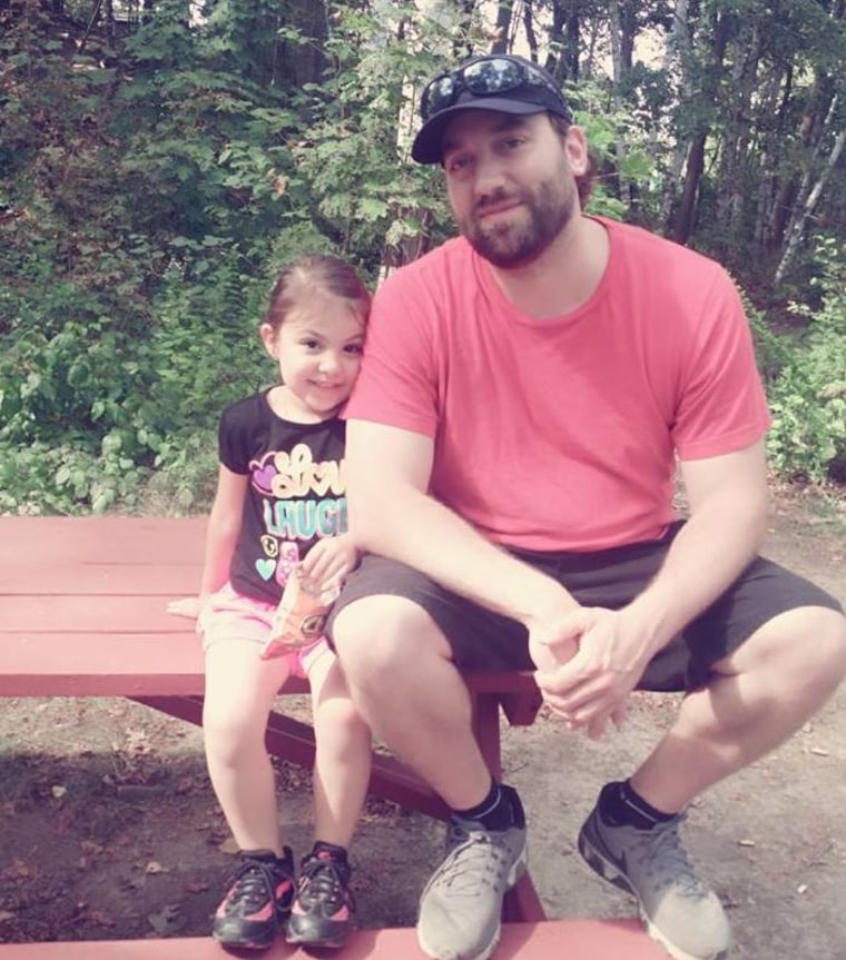 Bella Moustrouphis with her dad, CJ.