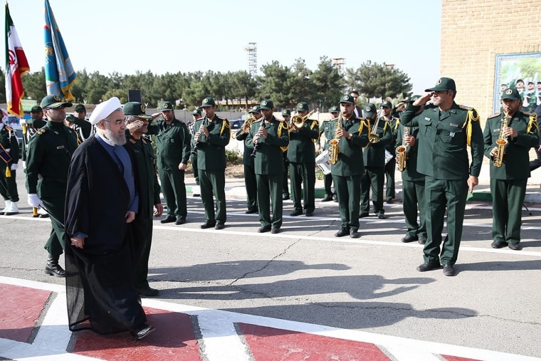 Image: Iranian President Rouhani Attends Gathering of IRGC Commanders