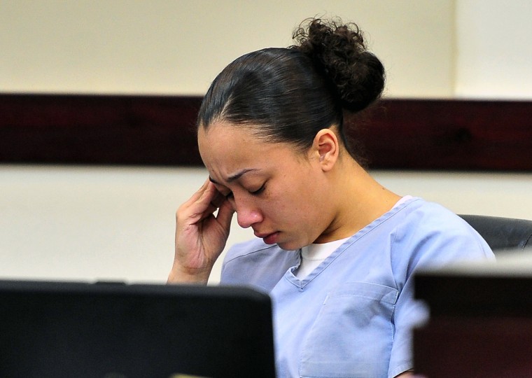 Image: Cyntoia Brown reacts during a hearing in Nashville in 2012.