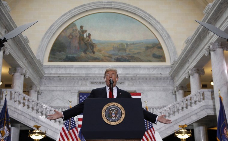 Image: President Trump delivers speech at Utah State Capitol in Salt Lake City