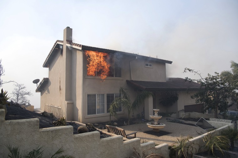Image: Thomas fire burns in Ventura County California