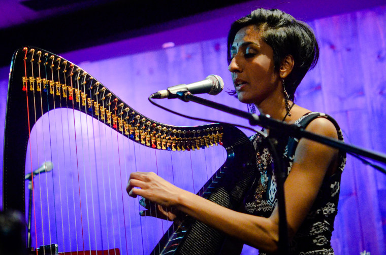 Vocalist and instrumentalist Sheela Bringi started playing the harp at the age of 14.
