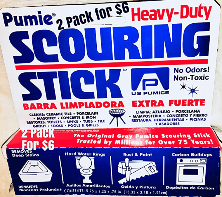 Scouring stick pumice stone