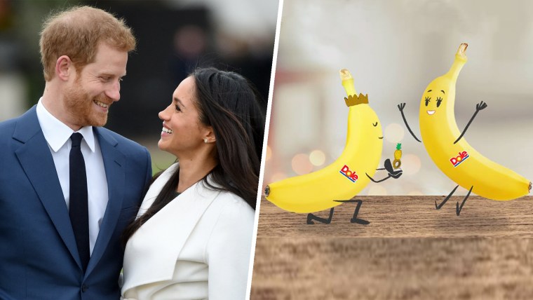 Harry and Meghan and two bananas