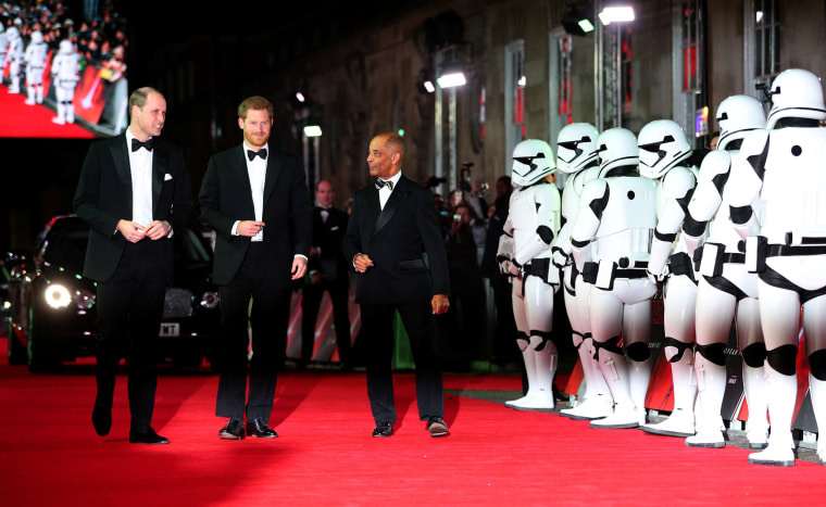 Prince William, Prince Harry  'Star Wars: The Last Jedi' European Premiere