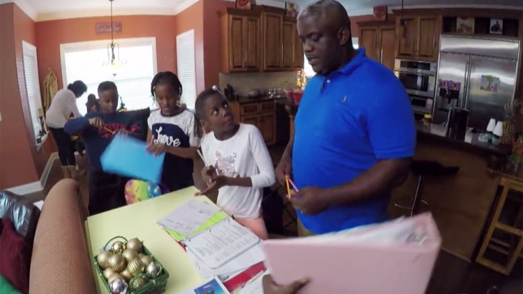 Family who adopted seven siblings who had been split up into separate foster homes.